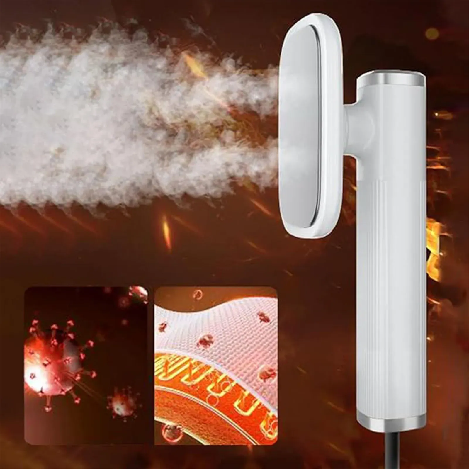 Portable Handheld Mini Steam Iron in White for Home & Travel, 72x100mm — image 4