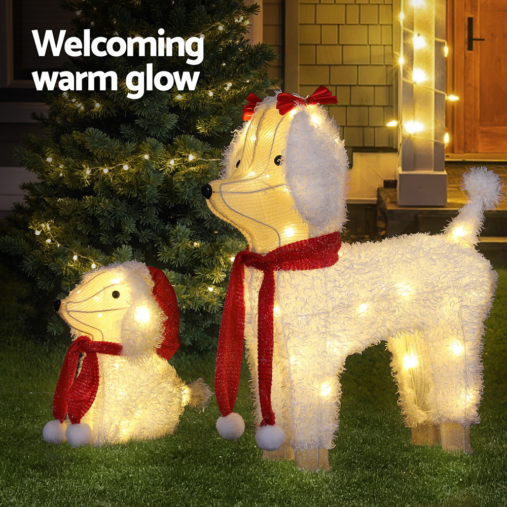 Jingle Jollys Christmas Lights 60 LED Fairy Light 2pcs Dog Decorations Set — image 5