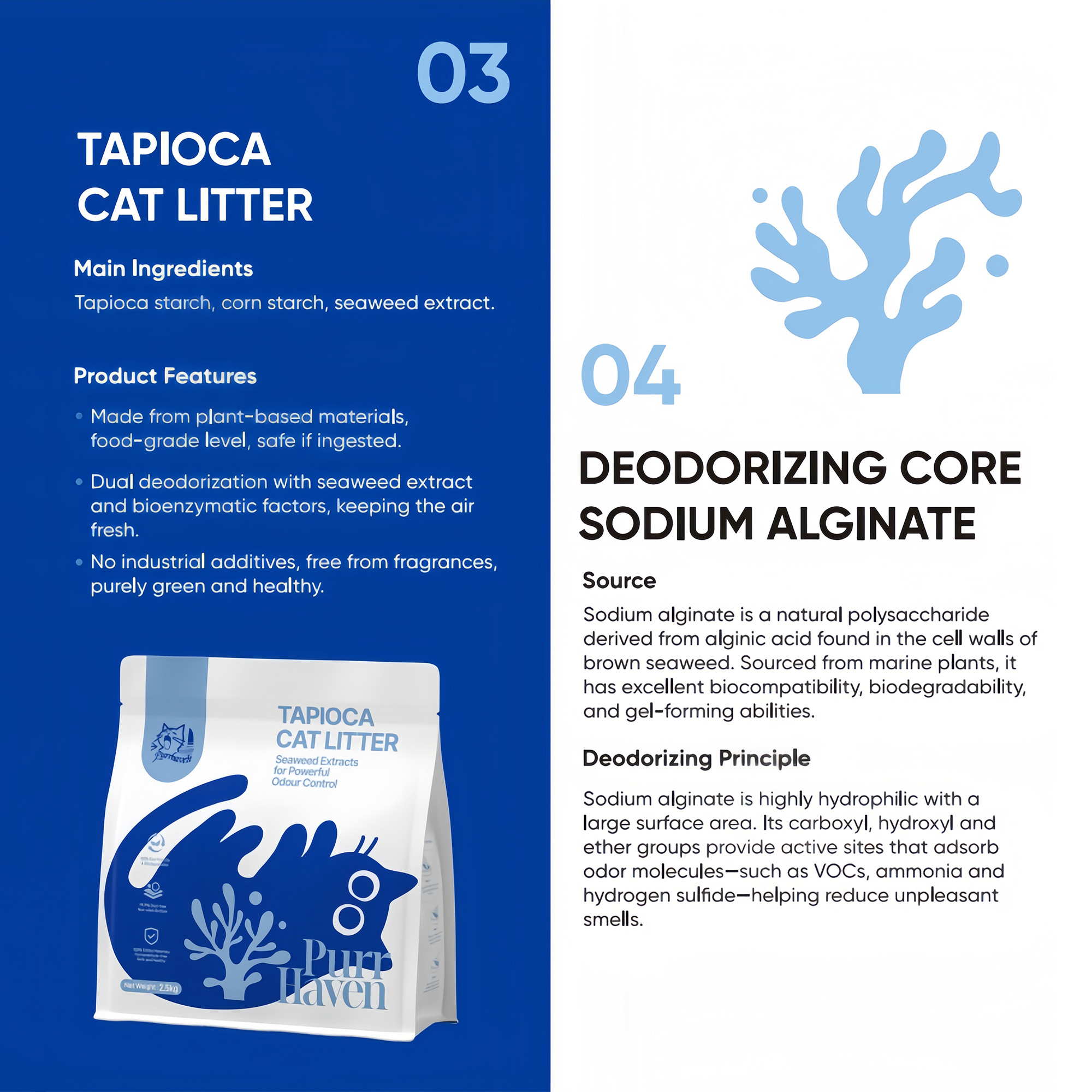 PurrHaven Tapioca Clumping Cat & Kitty Litter, 15kg (6 Pack),Dust Free,Natural Flusable,Easy to Clean,Odour Neutraliser,Rapid Liquid Absorption,Non-Toxic β image 5
