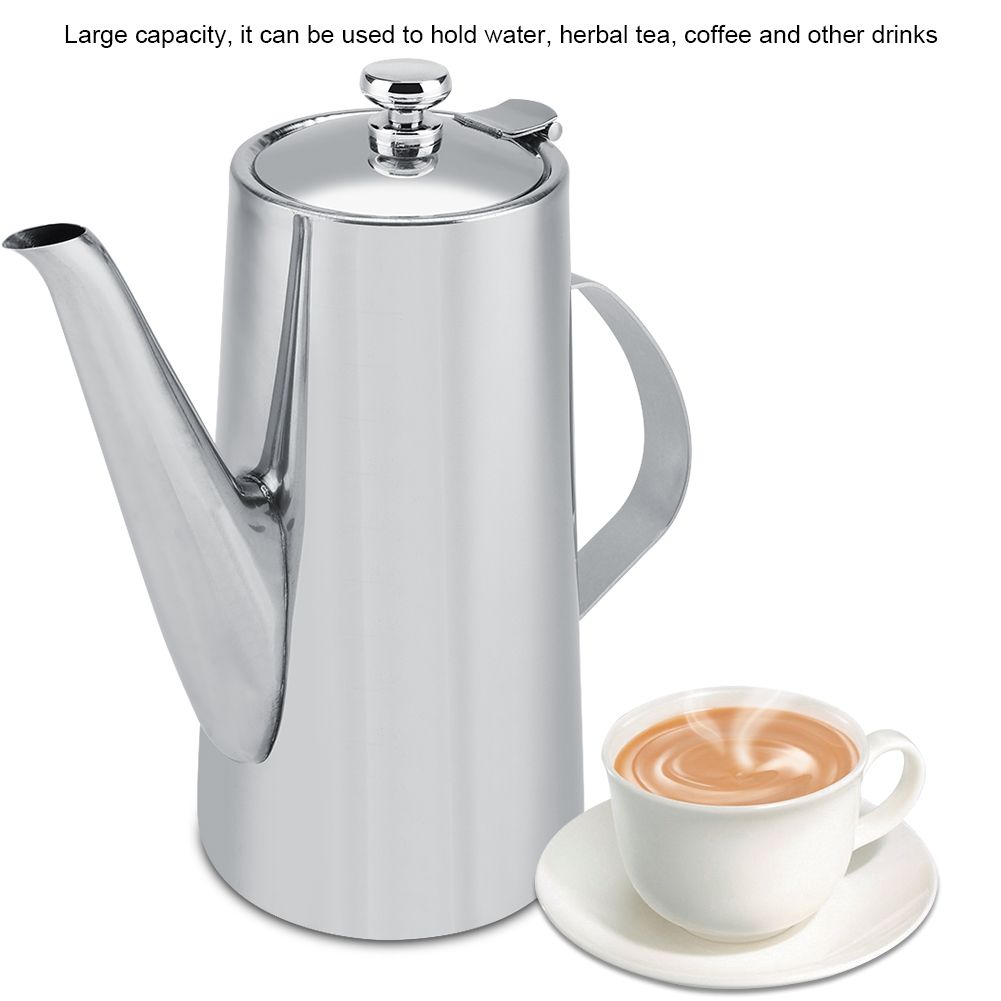 2L Thickened Stainless Steel Teapot Elegant Tea Coffee Water Kettle for Home Restaurant #2 — image 2