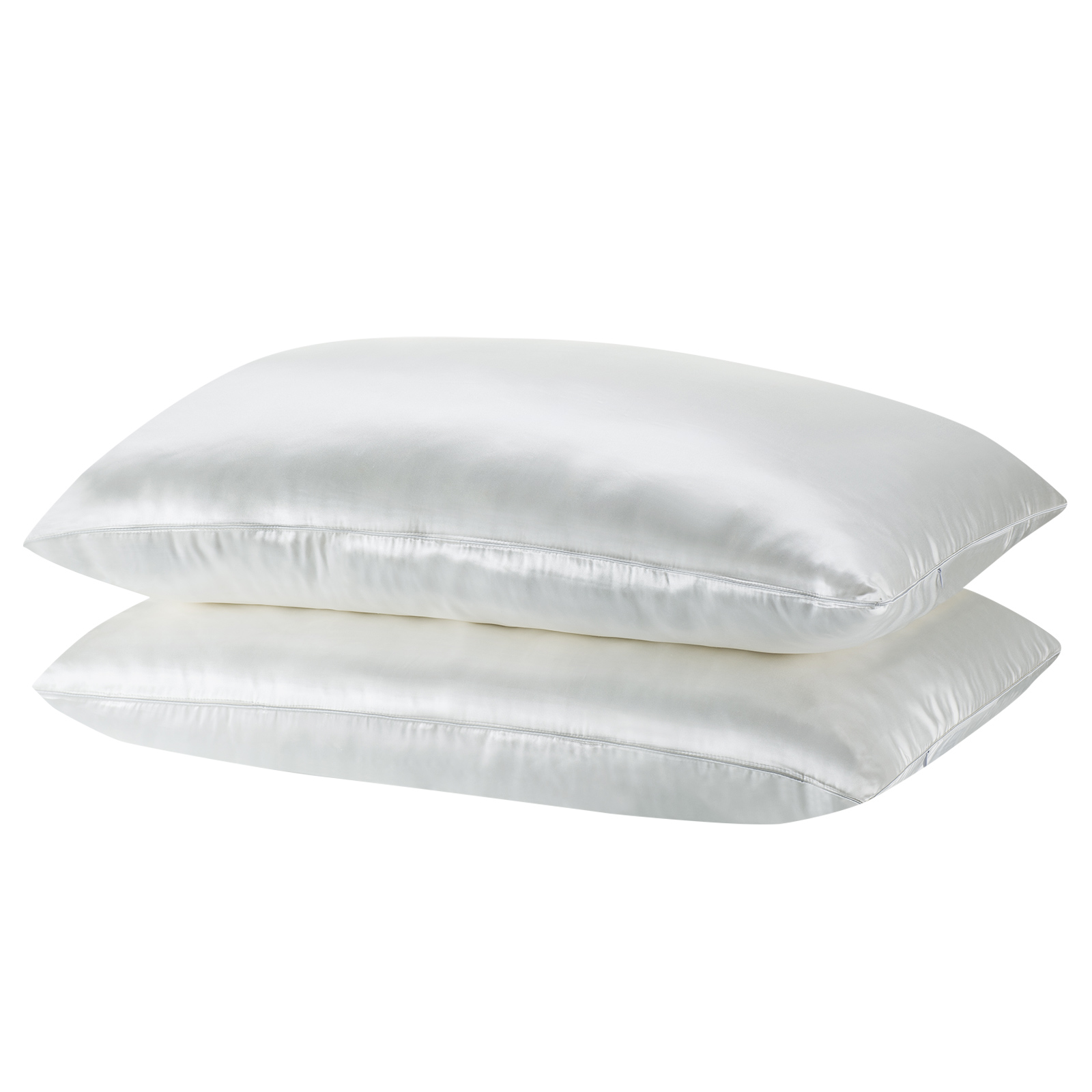 Royal Comfort Mulberry Soft Silk Hypoallergenic Pillowcase Twin Pack 51 × 76cm - Silver — image 3