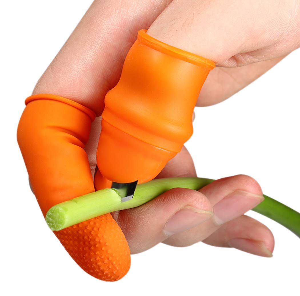 2PCS Fruit and Vegetable Picking Potted Plants Trim Silicone Thumb Knife Set Picking Portable Knife Garden Tools — image 4