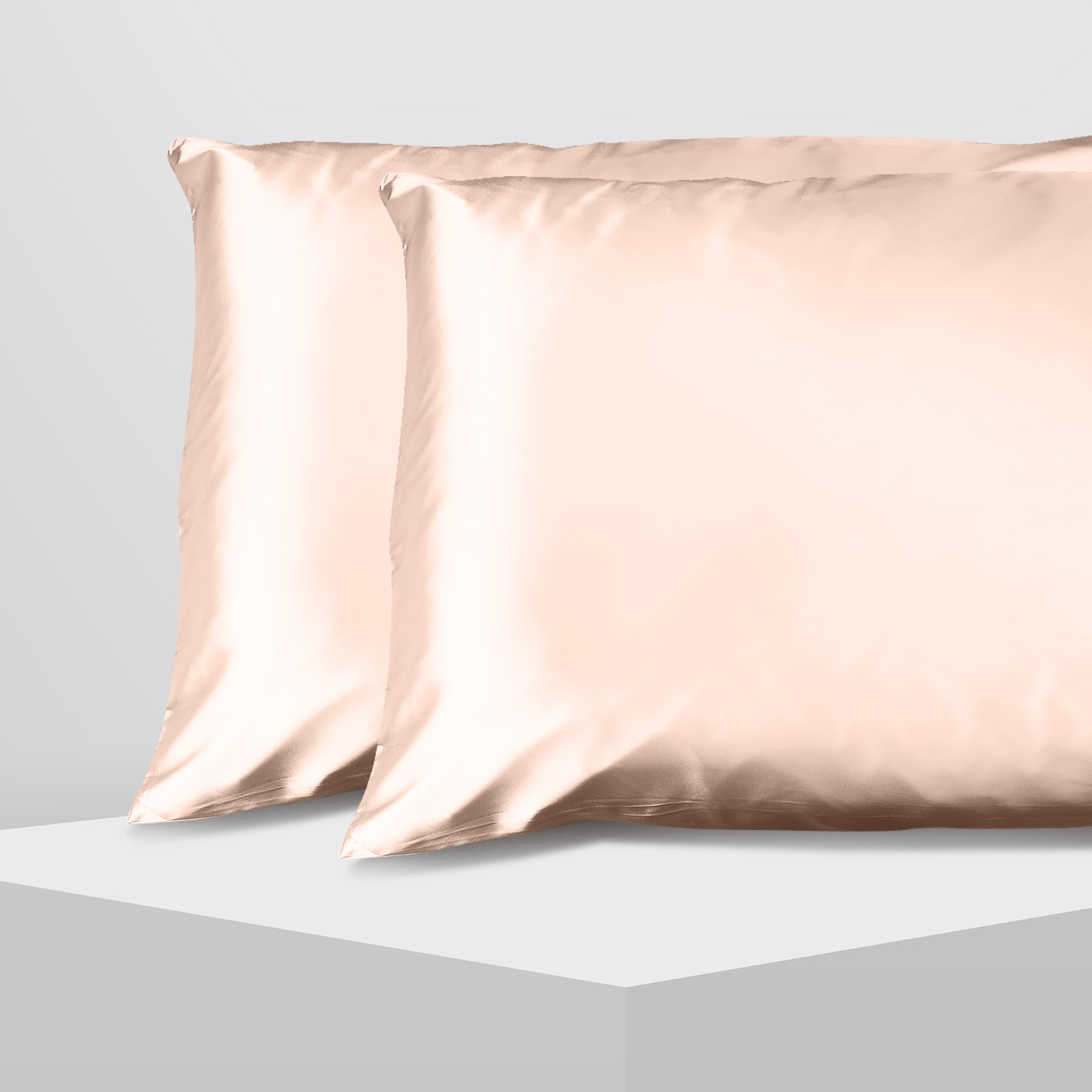 Casa Decor Luxury Satin Pillowcase Twin Pack Size With Gift Box Luxury - Champagne Pink โ image 3