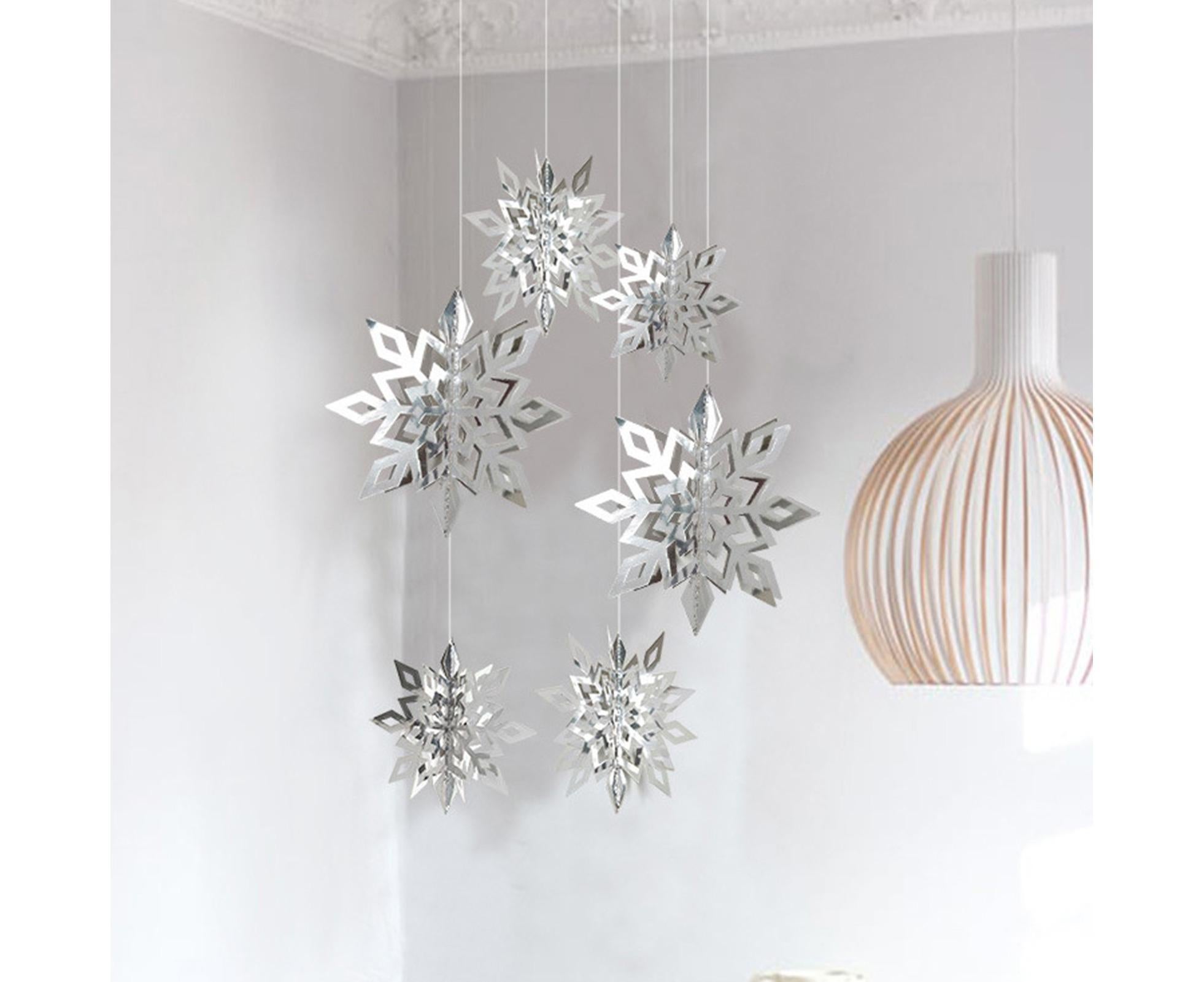 Snowflake Hanging Decor-Silver — image 3