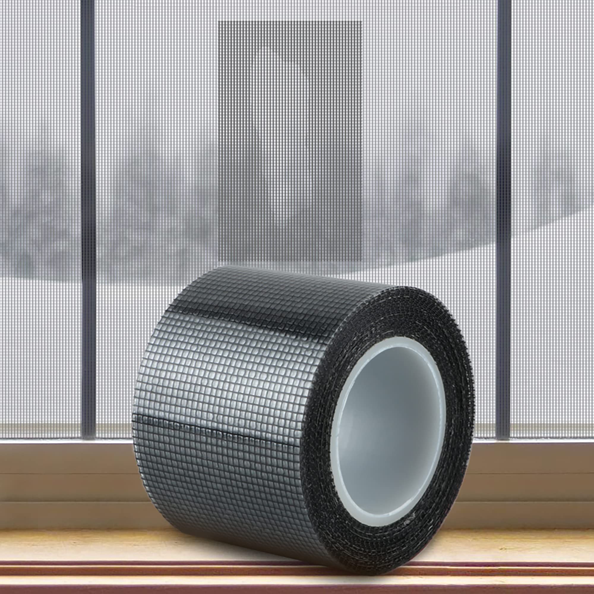 Window Screen Repair Kit 16.5FT 3-Layer Strong Adhesive & Waterproof Tape Fiberglass Covering mesh, Repair for Window Screen — image 4