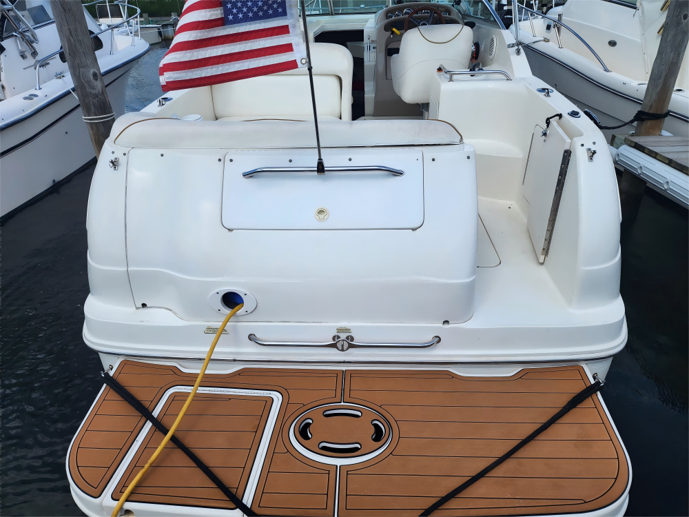 2003 Sea Ray 260 Sundancer Swim Platform Pad Boat EVA Foam Teak Deck Floor Mat SeaDek MarineMat Gatorstep Style Self Adhesive — image 2