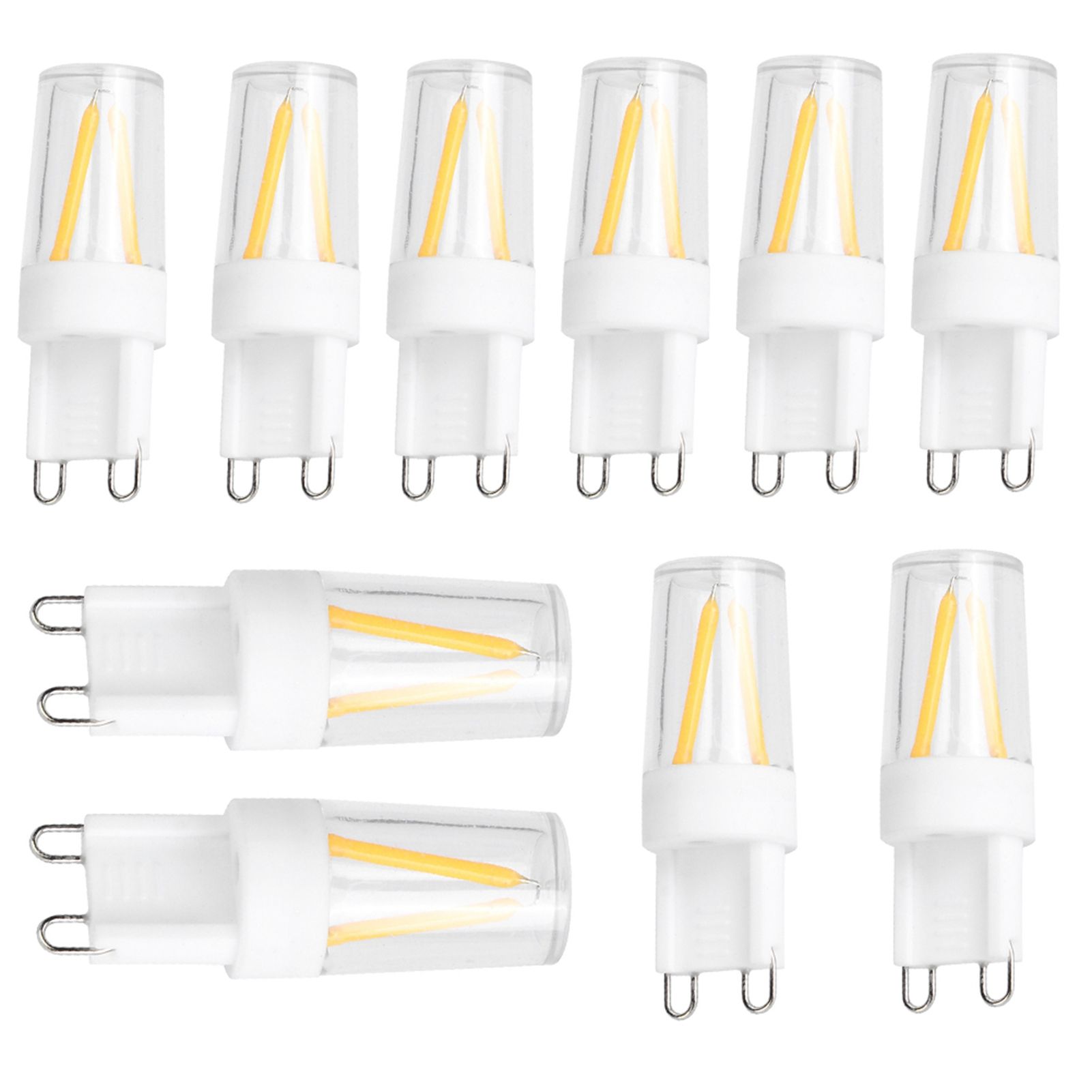10Pcs G9 Base LED Light Bulbs 1.5W AC110V Bi‑Pin Bulb for Chandelier Ceiling Light Wall Lamp — image 2