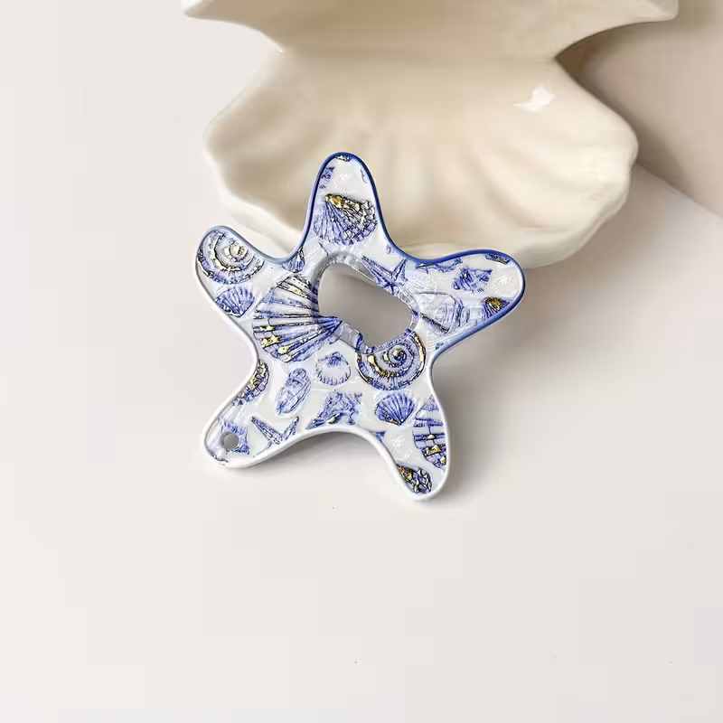 4Pcs 2-in-1 Resin Starfish Fridge Magnet & Bottle Opener, Ocean Themed Decor for Kitchen Bar, Random Styles — image 4