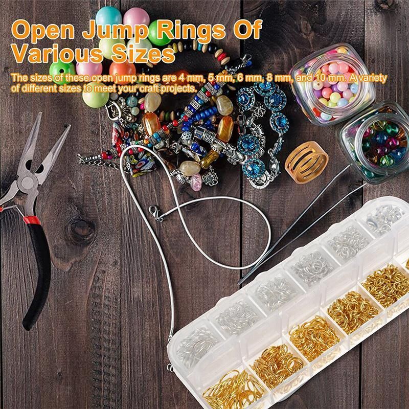 800x Jump Rings Split Lobster Clasps Hooks For DIY Jewelry Making Necklace — image 6