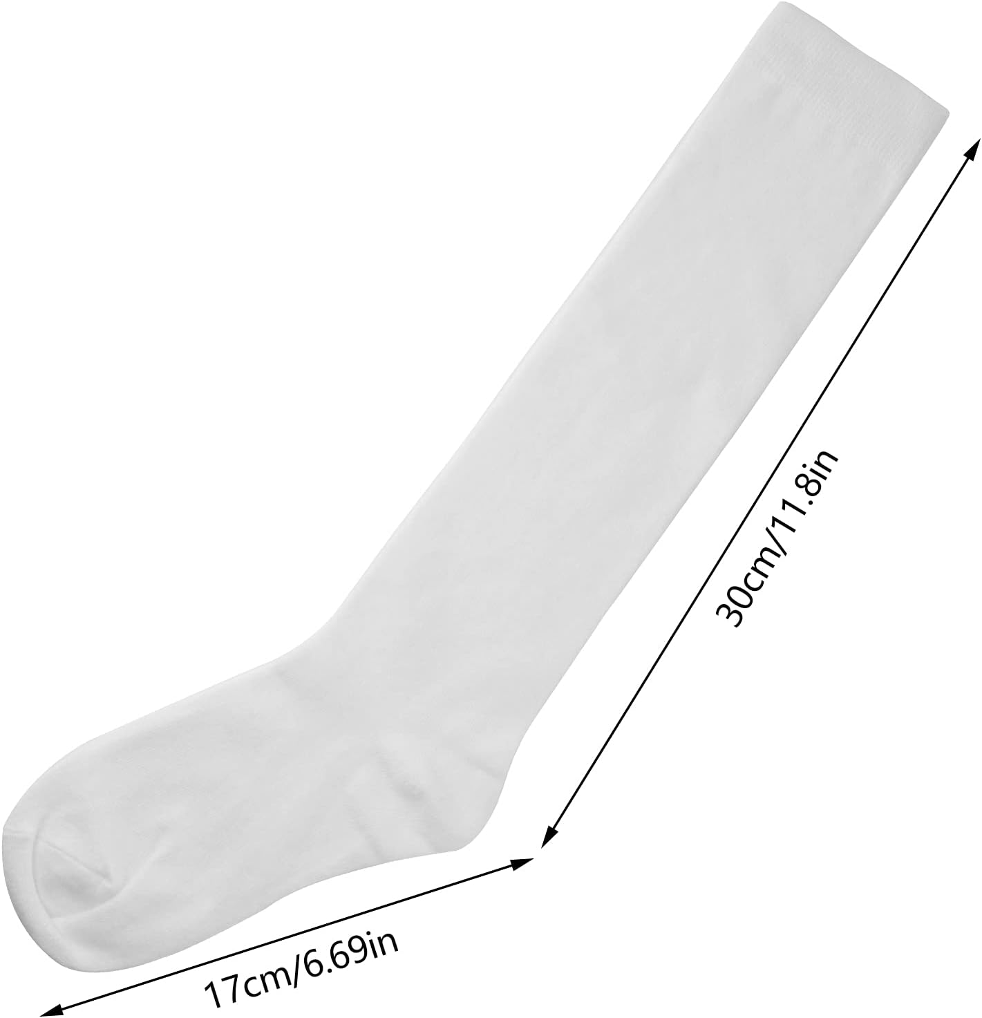 3 Pairs School Uniform Cotton Knee High Socks Athletic Sports Soccer Socks Tube Sock for Girls and Boys — image 4