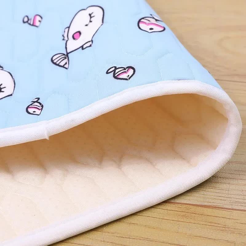 2-Pack Gray Rabbit Pet Summer Cooling Latex Pad (L Size: 60*45cm) - Breathable Ice Silk & Latex-Filled Dog Bed Cat Sleeping Mat with Non-Slip Base โ image 3