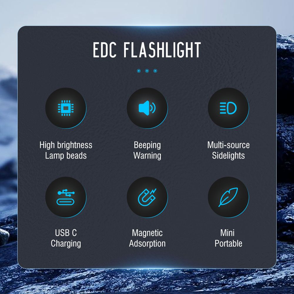 V10 EDC Keychain Flashlight Type-C Rechargeable Lamp Camping Fishing Torch With Magnet UV Light — image 5