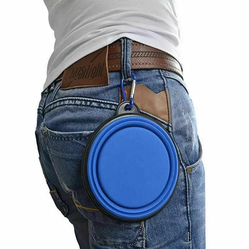 Foldable Silicone Pet Bowl Portable Travel Feeder for Dog and Cat - Pink โ image 4