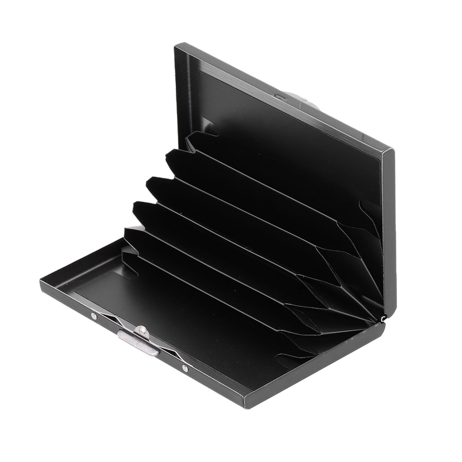 Credit Card Holder Protector Stainless Steel Credit Card Wallet Business Card Case for Men and WomenBlack โ image 2