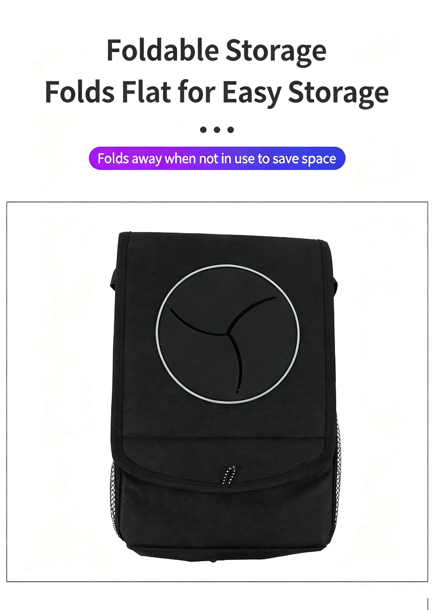 Foldable Waterproof Car Seat Back Organizer Bag,Trumpet — image 5