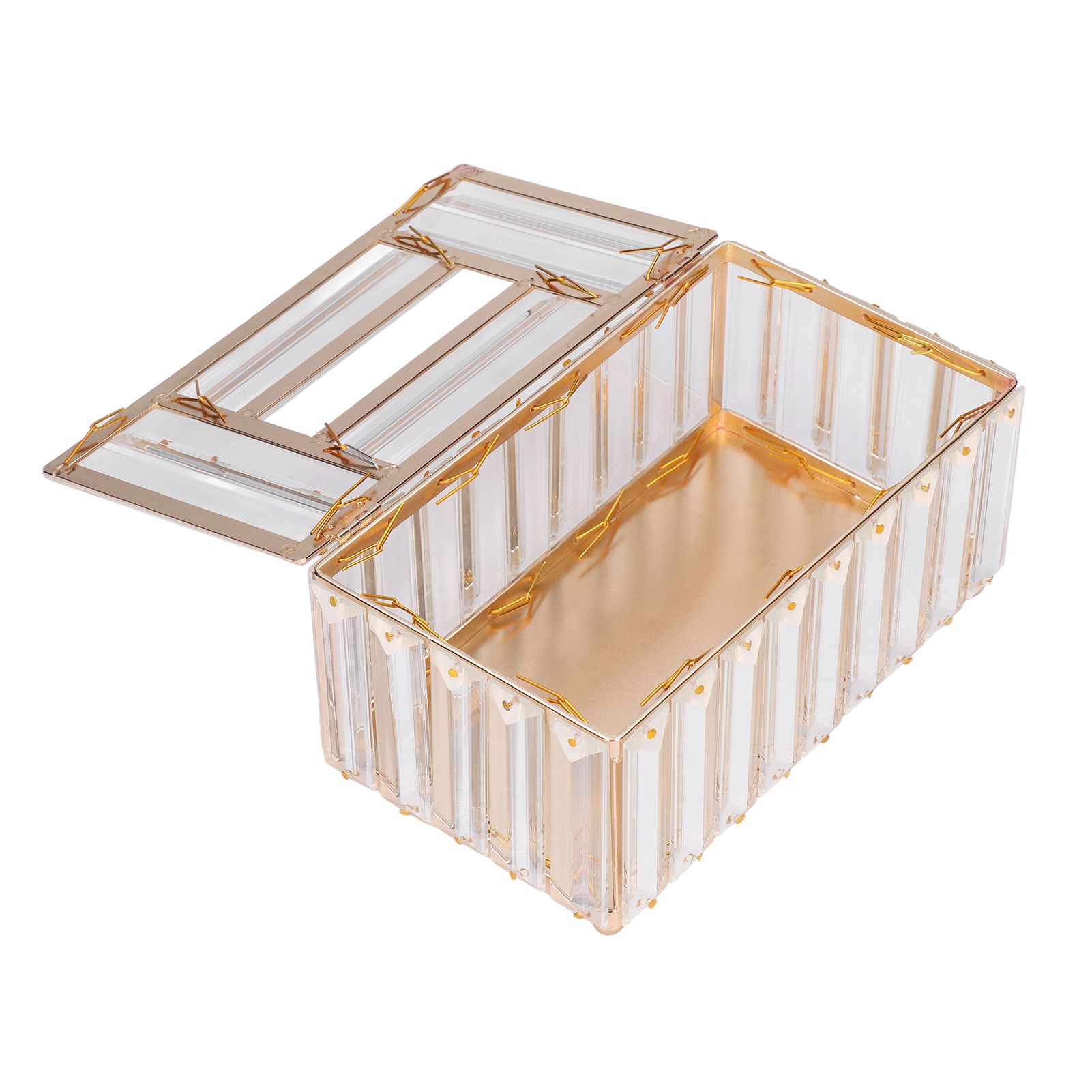 Tissues Box Gold Plating Process Fine Workmanship Simple Fashion Multi Purpose Tissue Storage BoxGold โ image 4