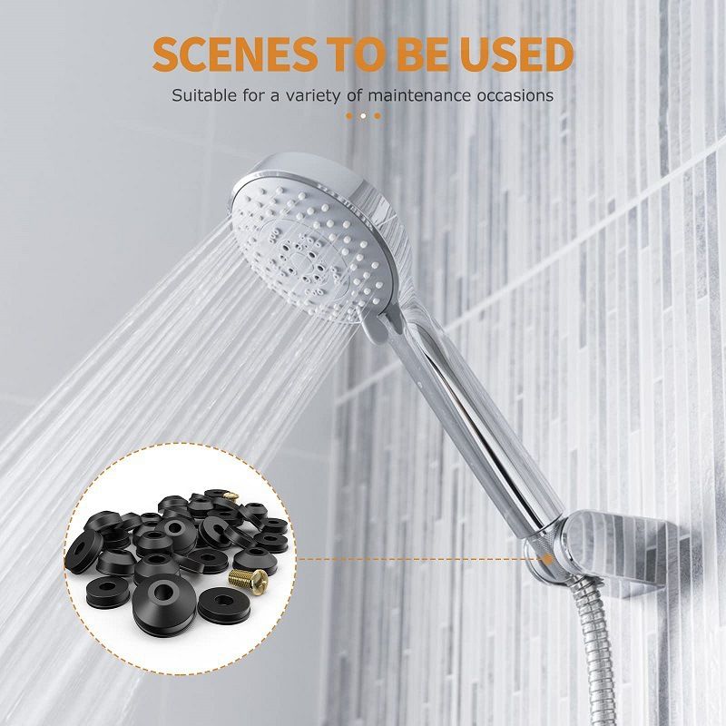 Faucet Washers, 58-Pack Flat and Beveled Rubber Faucet Washers and Brass Screws Assortment Replacement Kit โ image 3
