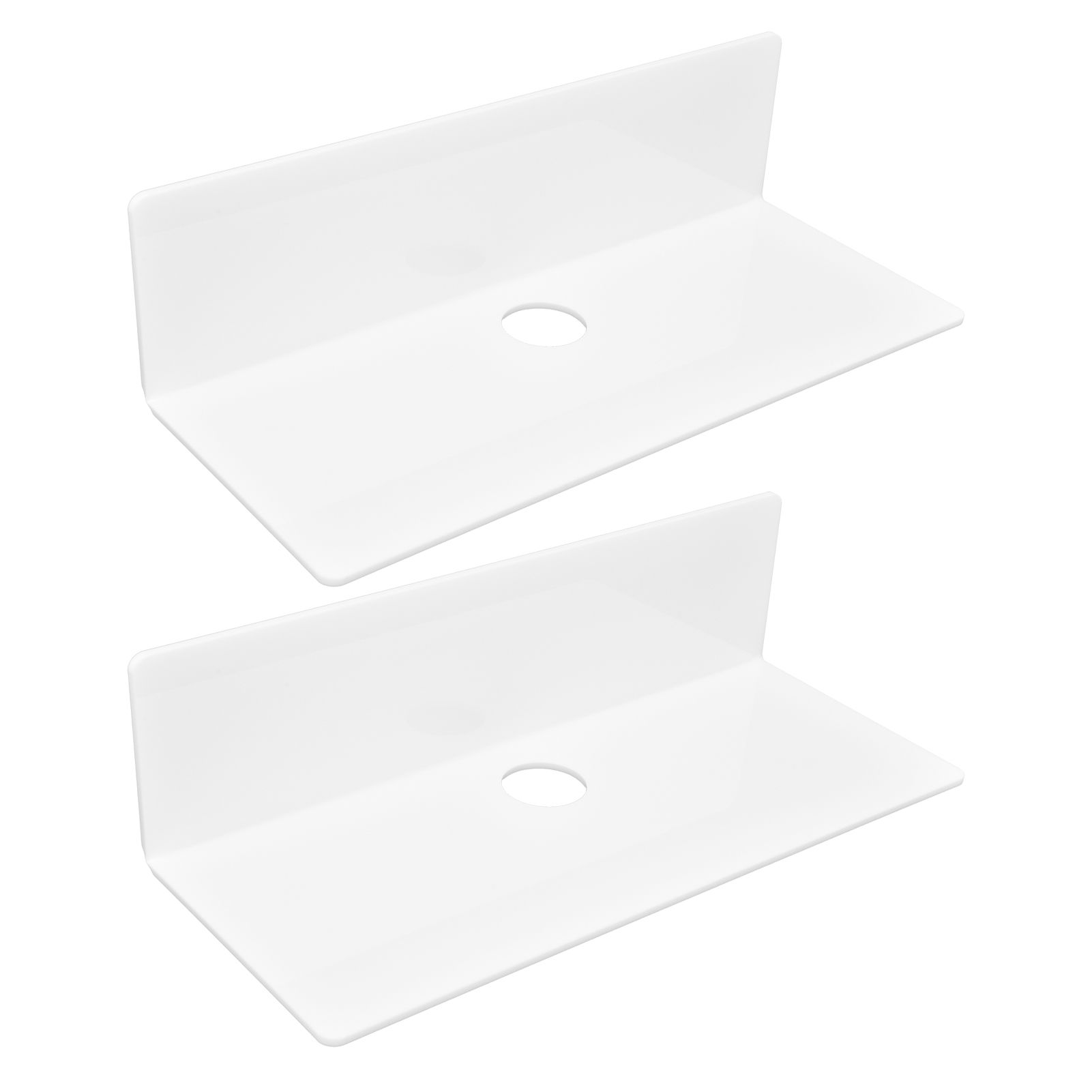 2Pcs Display Shelf Acrylic Perforation Free High Strength Wall Mount Shelf for Speaker Clock — image 3