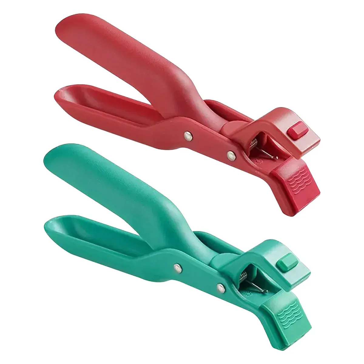2PCS Anti Slip Silicone Heat Resistant Plate Bowl Clip Holder Kitchen Tool - Green — image 3