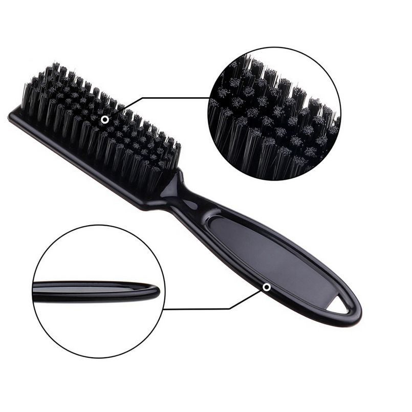 Fade Brush Comb Scissors Cleaning Brush Barber Shop Skin Fade Vintage Oil Head Shape Carving Cleaning Brush — image 2