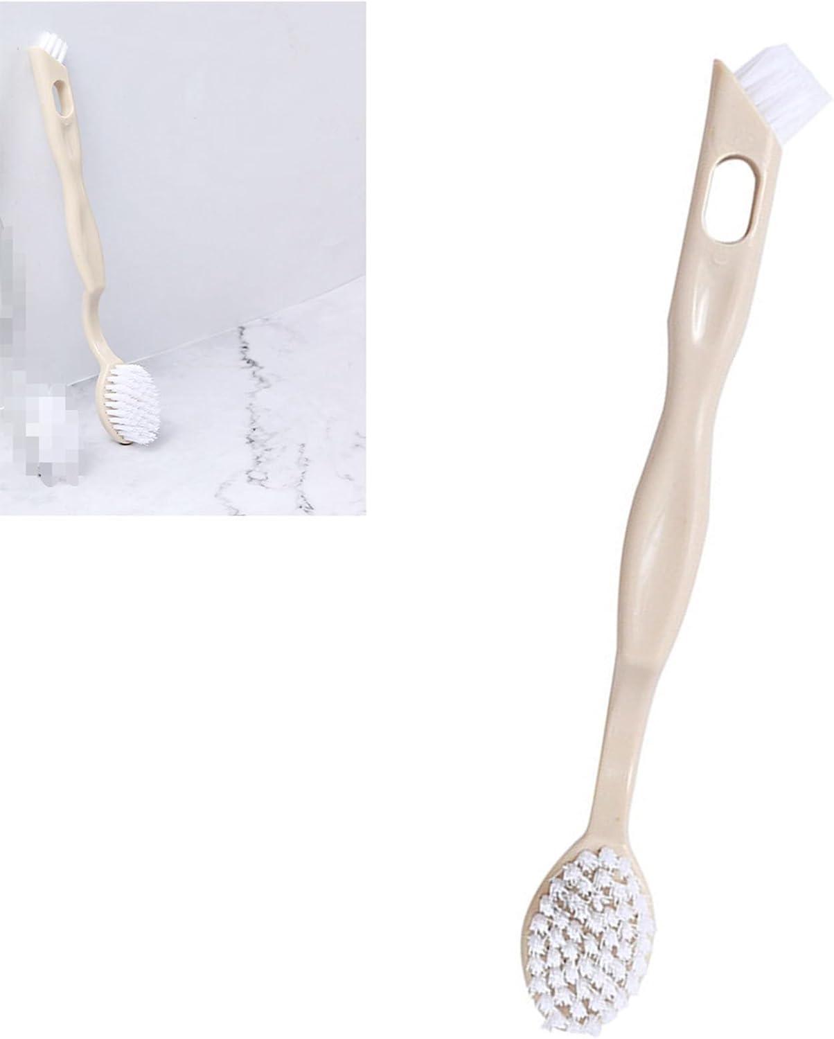 Sneaker Cleaner Brush, Multi Functional Shoe Brush Double Sided Washing Plastic Scrub for Stains (beige) — image 2