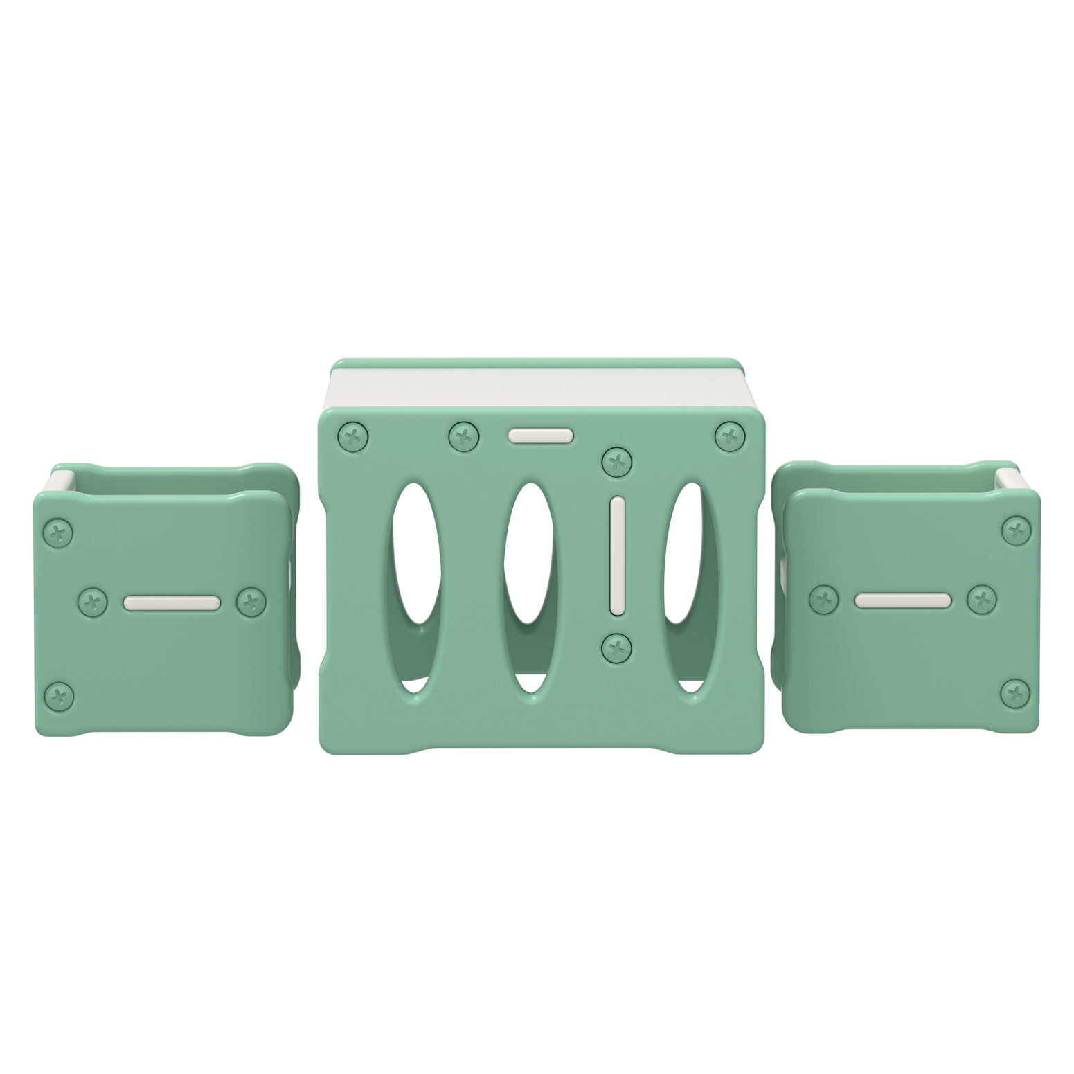 Keezi 3PCS Kids Table and Chairs Set HDPE — image 4