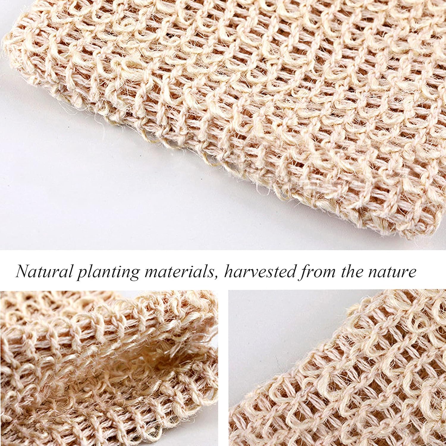 MIFASOO 5 Pack Natural Sisal Soap Saver Bag Zero Waste Mesh Bar Soap Loofah Holder Pouch for Shower โ image 6