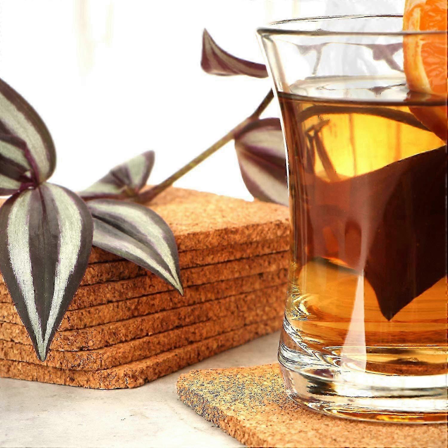 20pcs Round Cork Drink Coasters for Glasses โ image 2