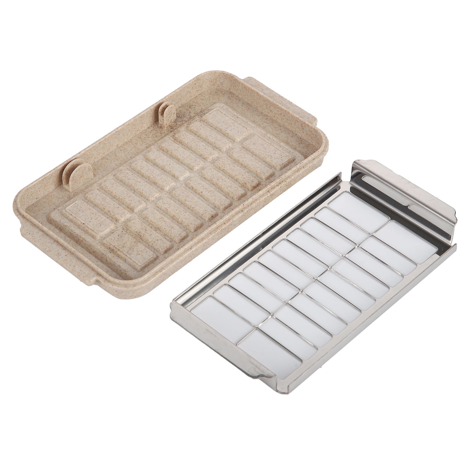 Stainless Steel Butter Cutter Container Butter Storage Box with Transparent Cover for KitchenWheat Chassis โ image 6