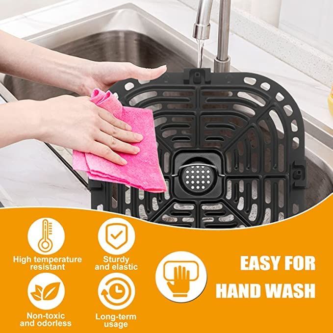 Air Fryer Accessories for Plus 6 in 1 6 Air Fryer, Air Fryer Replacement Parts Tray Rack Grill Plate Grill Pan CrisperPlate — image 5