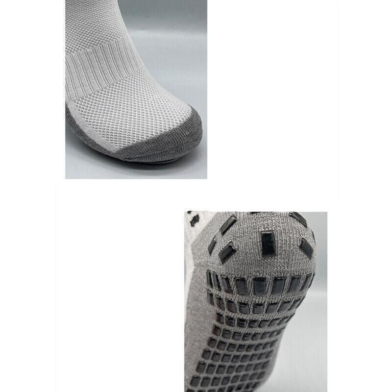 Anti-Slip Sports Socks with PVC Grip Dots for Soccer Basketball and Training Use - White โ image 5