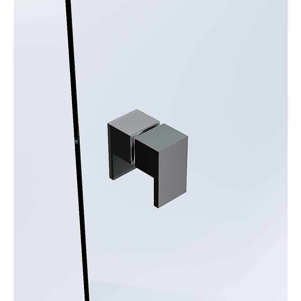 Brass Shower Door Square Double Pull Handle in Black — image 2