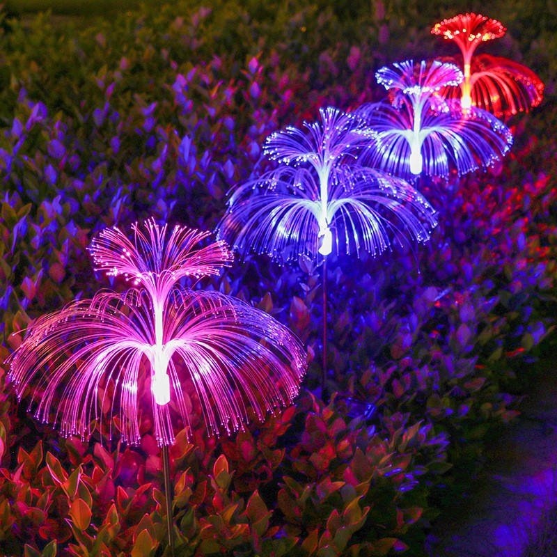 Jellyfish Solar Lamp - 1 Double-Layer Solar Garden Light with Color-Changing Decoration - Outdoor Solar Lamp - Suitable for Gardens, Paths, and Patios