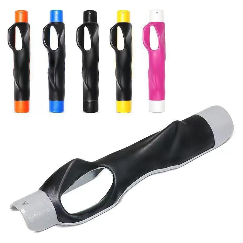 Golf Grip Trainer Hand Position Corrector with Ergonomic Moulded Grip for Beginner Swing Practice, Indoor and Outdoor Training, Grey