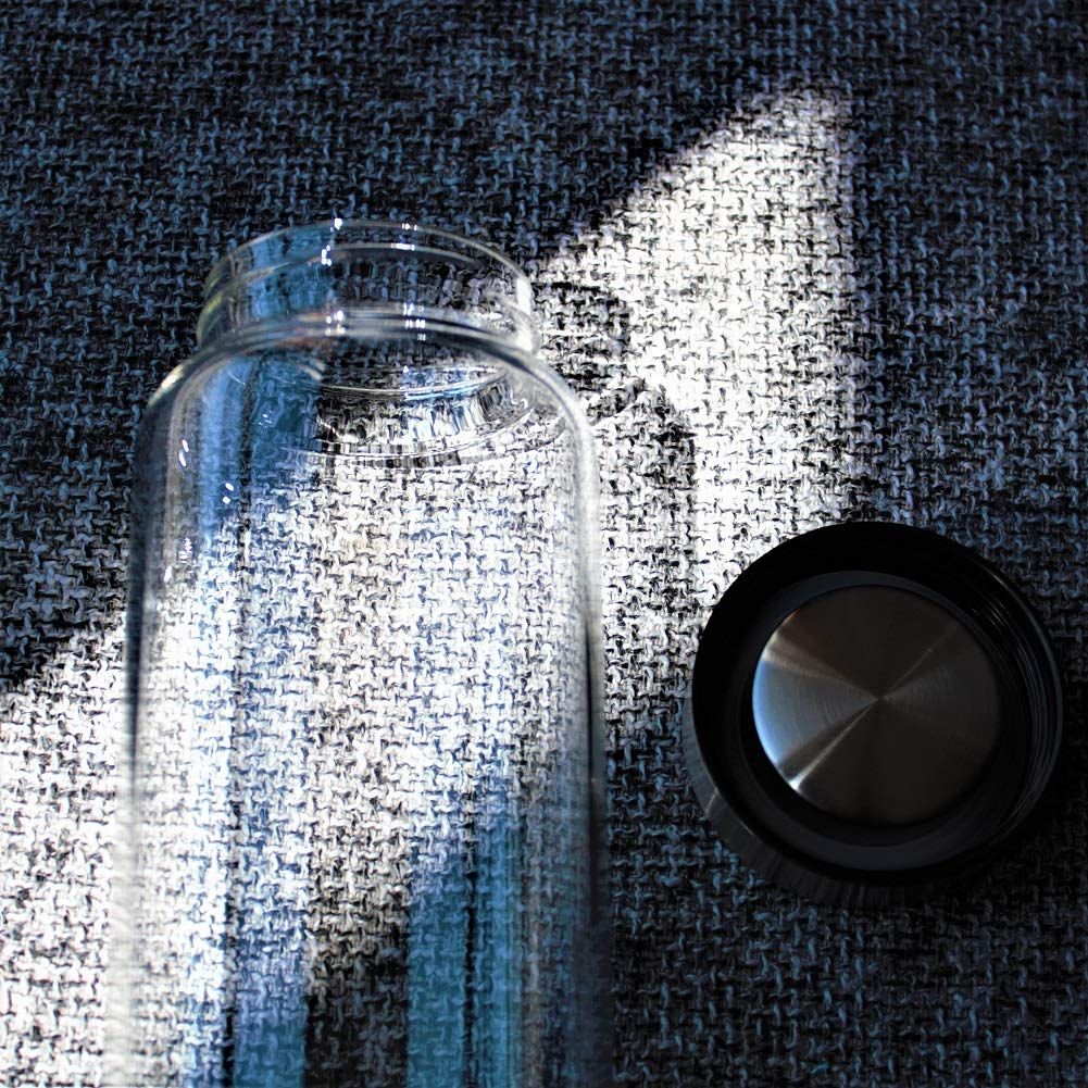 Glass Water Bottle 1000ml High Borosilicate with Neoprene Sleeve Leak Proof Lid Reusable Eco Friendly — image 2