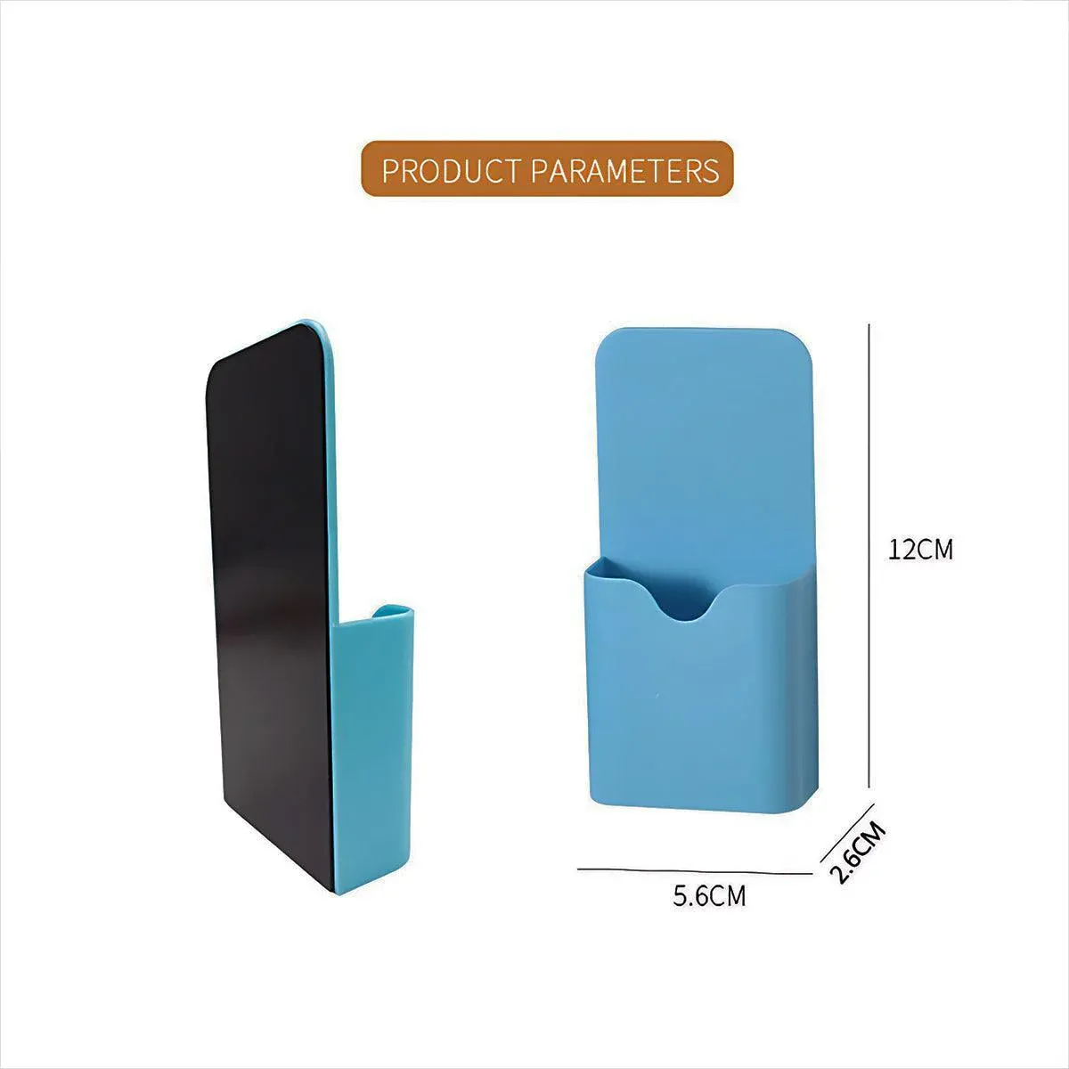 Plastic Pen Holder Box with Back Mount Clip for Whiteboard or Fridge Use - Yellow — image 4