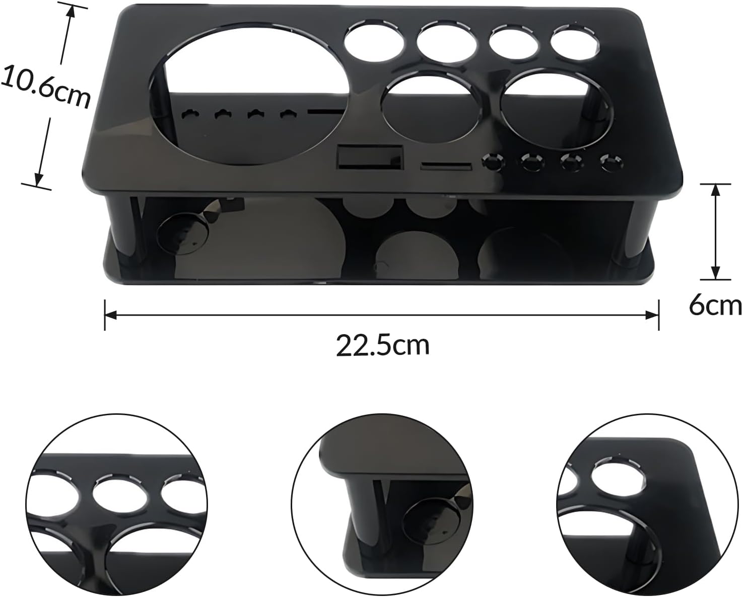 Professional Cocktail Shaker Stand, Bartender Kits Storage Stand, Bartending Tool Holder for Bar Cocktail, Black โ image 3