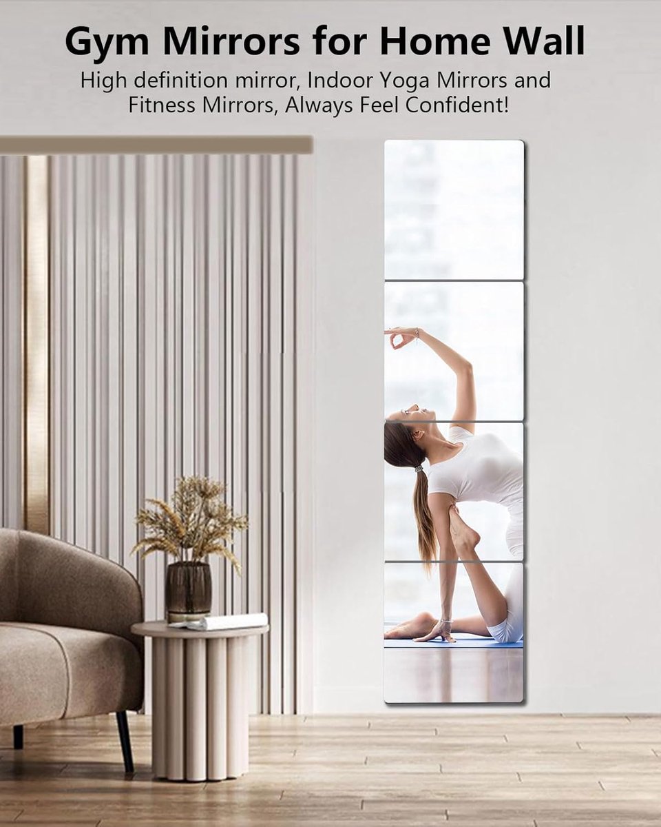 pieces unbreakable Wall Mirror - self-adhesive wallpaper - 30x30 cm, toddlers & children — image 5