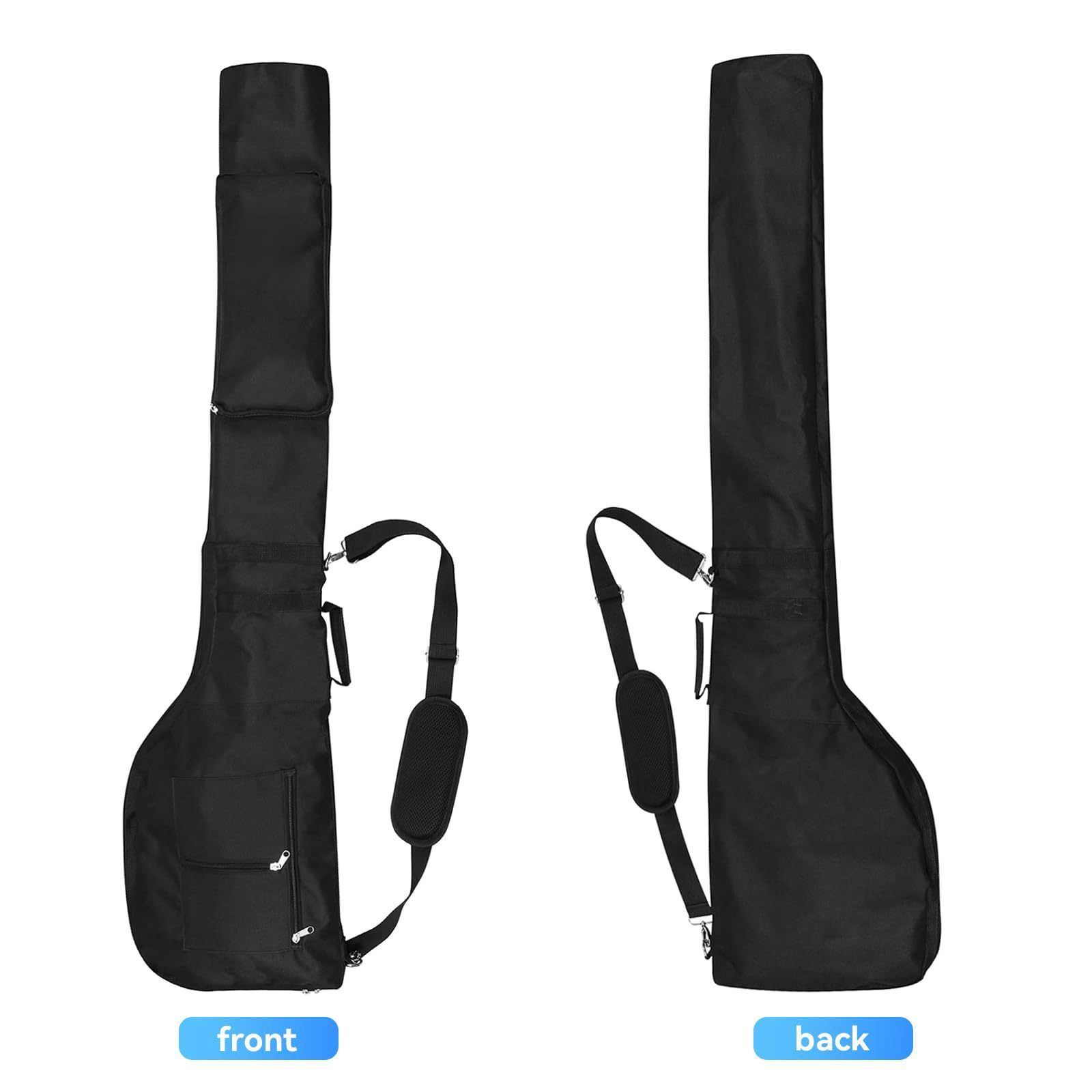 Gray Portable Waterproof Golf Club Bag – Lightweight Oxford Carry Sleeve with Padded Strap & Storage Pockets — image 6