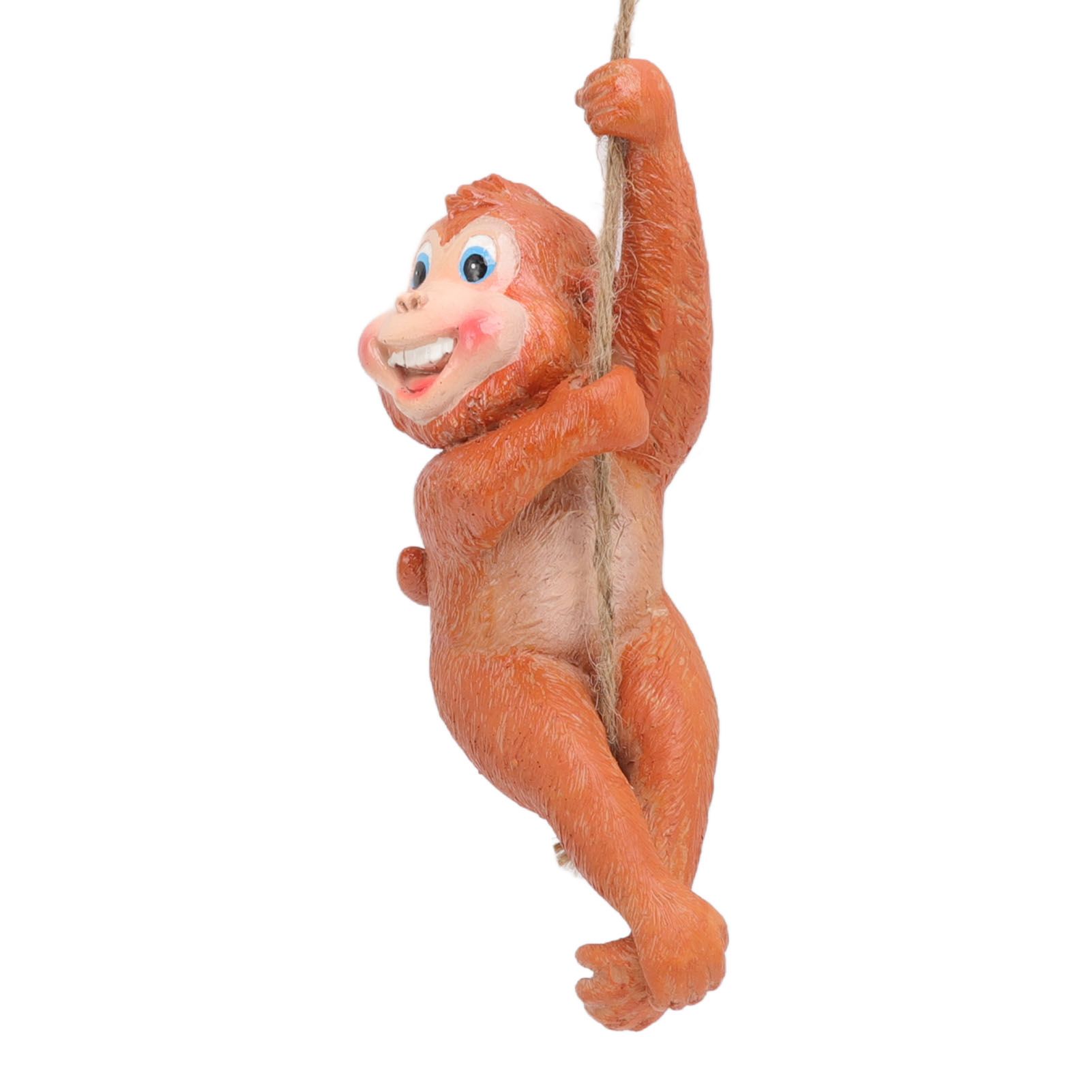 Swing Monkey Statue Ornament Resin Hand Painted Vivid Animal Sculpture Pendant for Garden — image 2