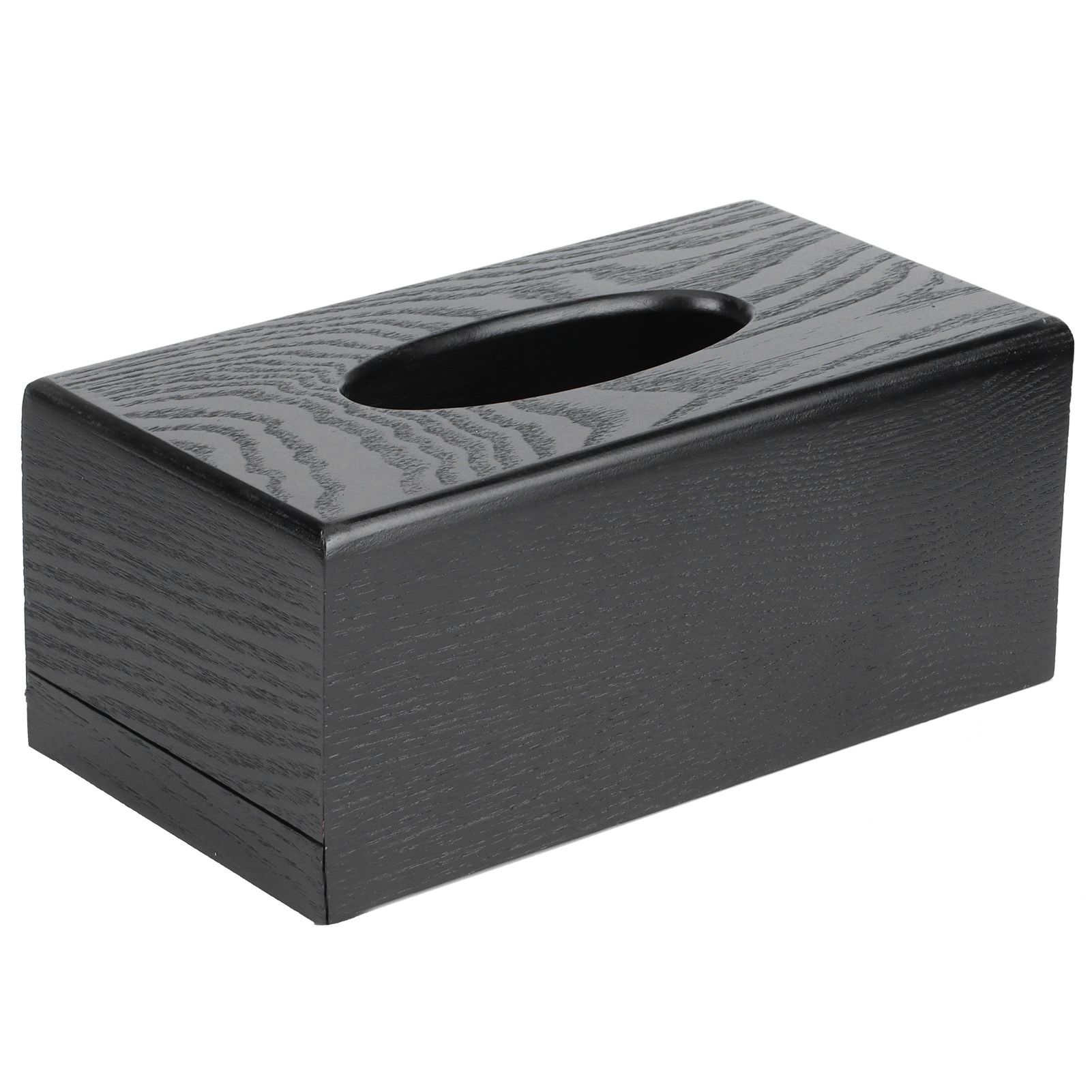 Black Wooden Tissue Box Napkin Case Elegant Style Tissue Holder for Home Hotel Living Room