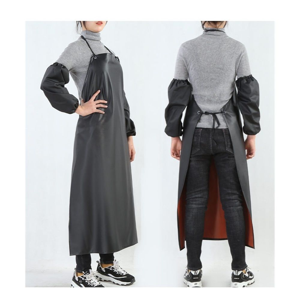 Waterproof Apron with Long Sleeves and sleeve protectors, Safety Apron Work Uniform for Men & Women, Chemical Resistance Anti-Tear Apron โ image 5