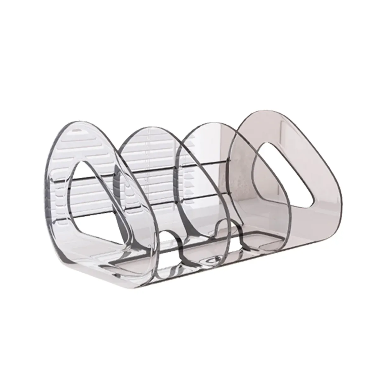 Desk Standing Divider Shelf Organizer Space Saving Office Study Storage Rack - Clear