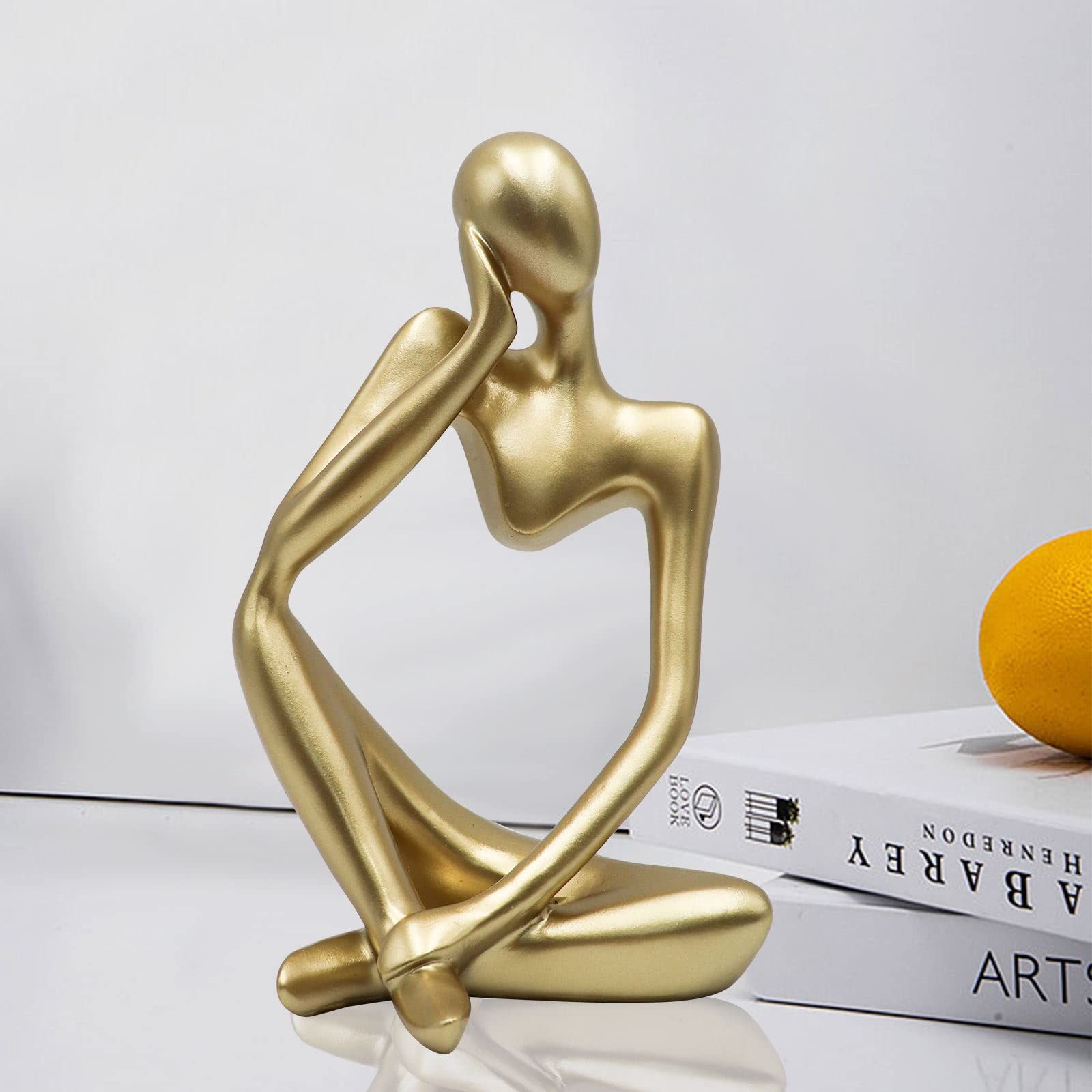 Thinker Statues and Sculptures, Resin Thinker Statue Ornaments, Abstract Style Sculptures, Housewarming Gifts — image 3
