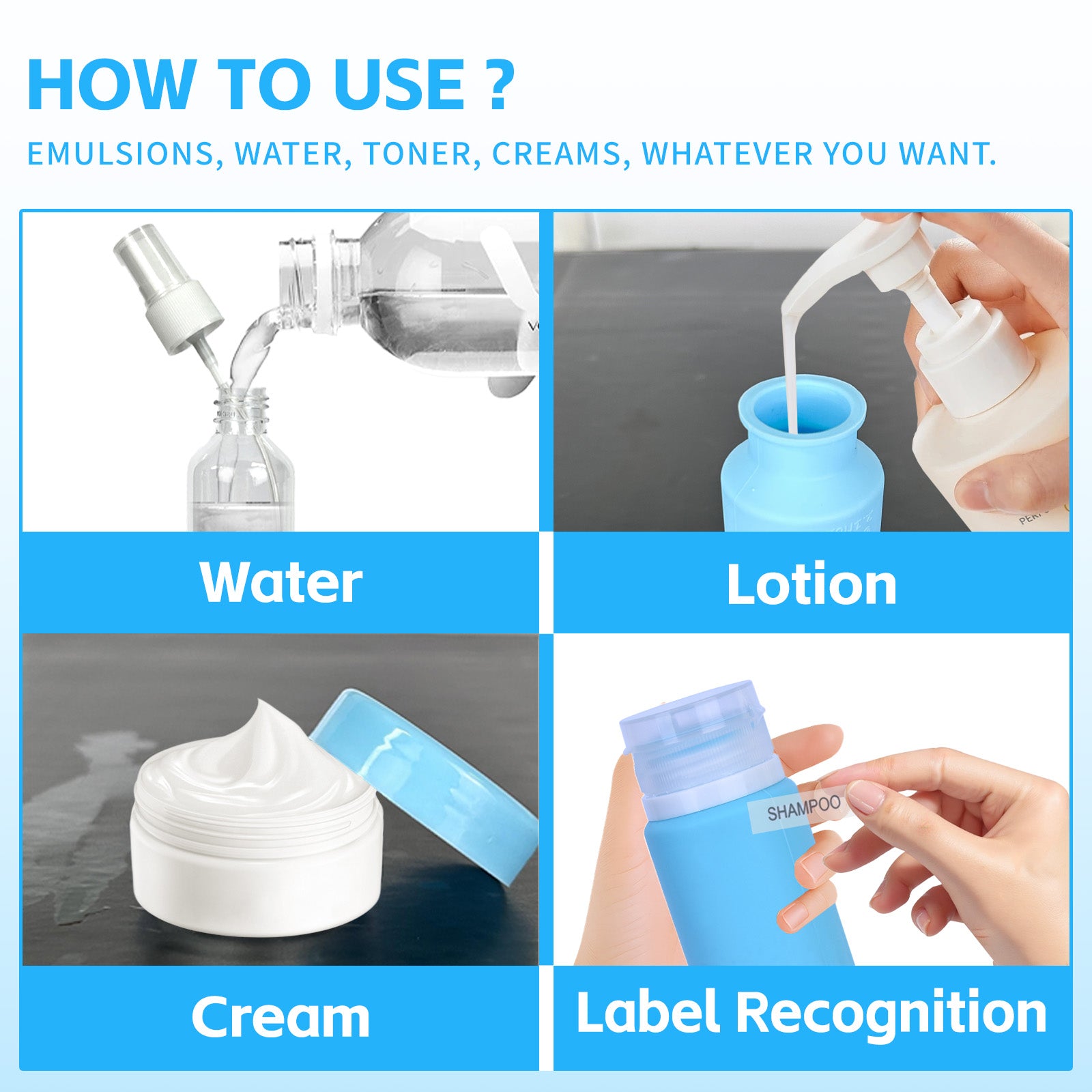 8 Pcs Travel Bottles Set for Toiletries โ image 4