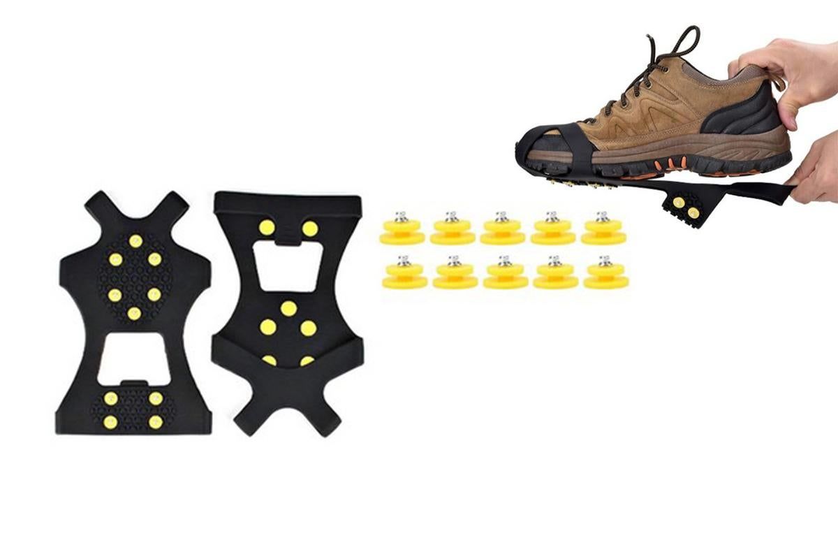 Ice Cleats Crampons Snow Shoe Spikes Grips Anti-Slip for Shoes Boots -L