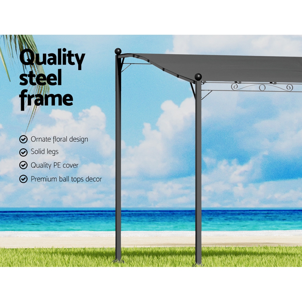 Instahut Gazebo Marquee 3m Outdoor Event Wedding Tent Camping Party Shade Iron Art Canopy Grey — image 5
