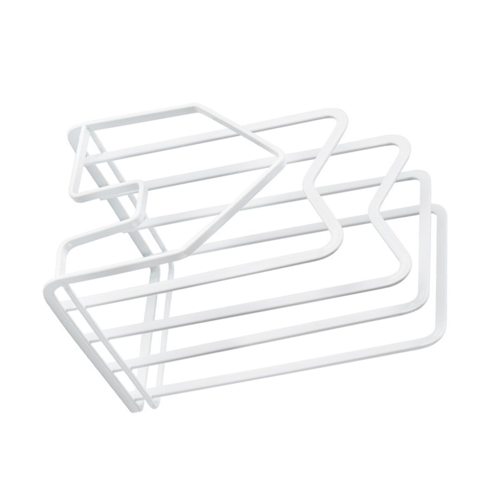 Chopping Board Storage Rack Multifunctional Pot Pan Lid Stand Holder Iron Good Ventilation Kitchen Countertop Organizer White Standard — image 4
