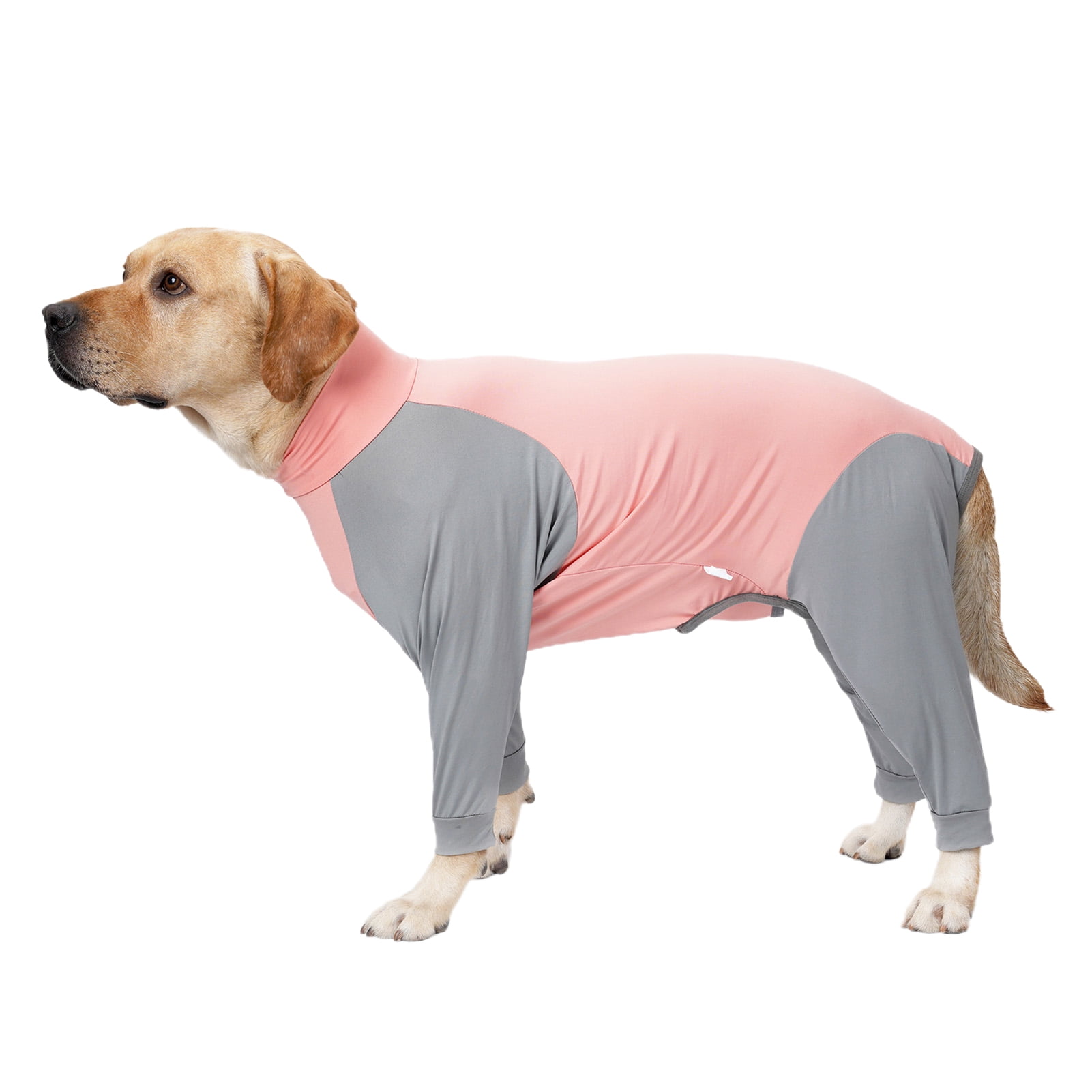 Dog Onesie Surgery Recovery Suit for Large Medium Bodysuit Dogs Pajamas PJS Full Body for Shedding, Prevent Licking, Wound Protection M Pink — image 2