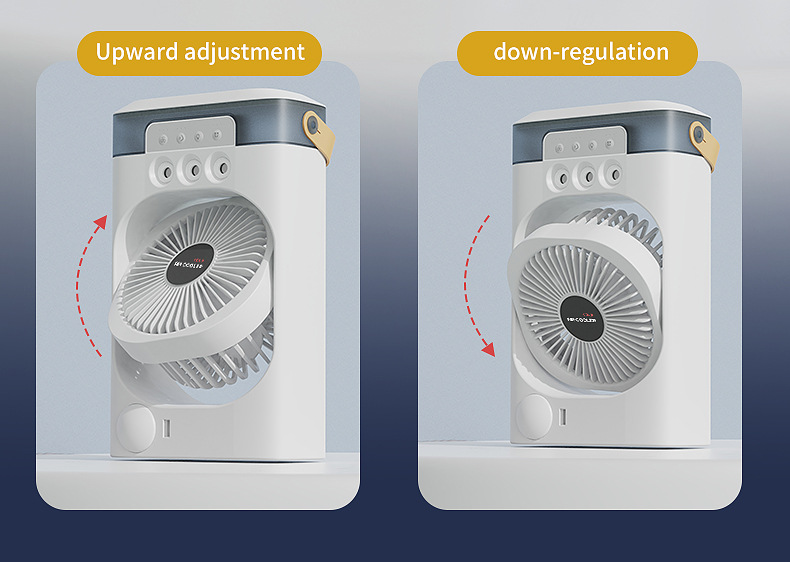 White 3-in-1 Portable Air Cooler Fan - Desktop Humidifier & LED Light, Nano Mist โ image 6
